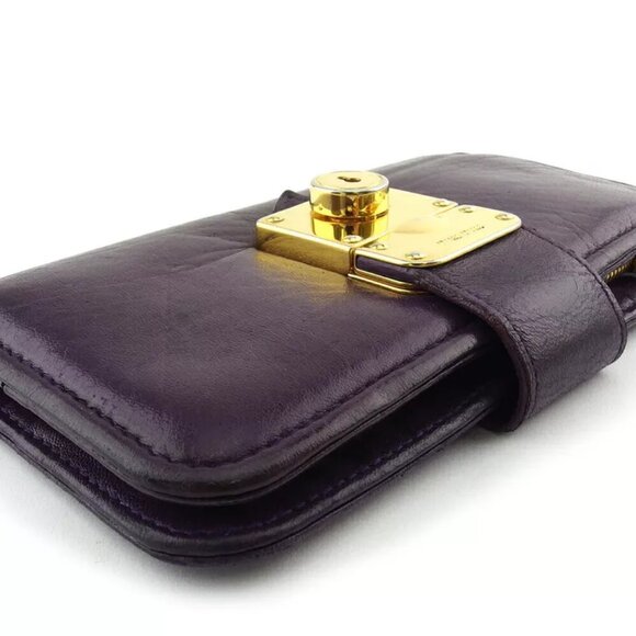 miu miu wallet logo plate leather Authentic Used - Picture 3 of 9